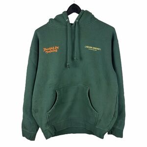 Mens Y2K Fever Dream Thanks For Nothing Streetwear Green Hoodie Size S